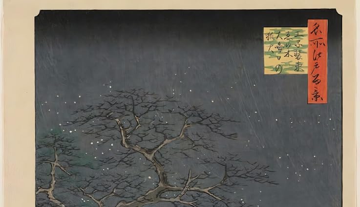 Amazon.co.jp: 歌川広重 版画 名所江戸百景 王子装束ゑの木大晦日の